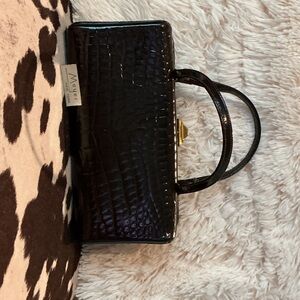 Mayer of New York vintage mid-century brown alligator Mini Handbag